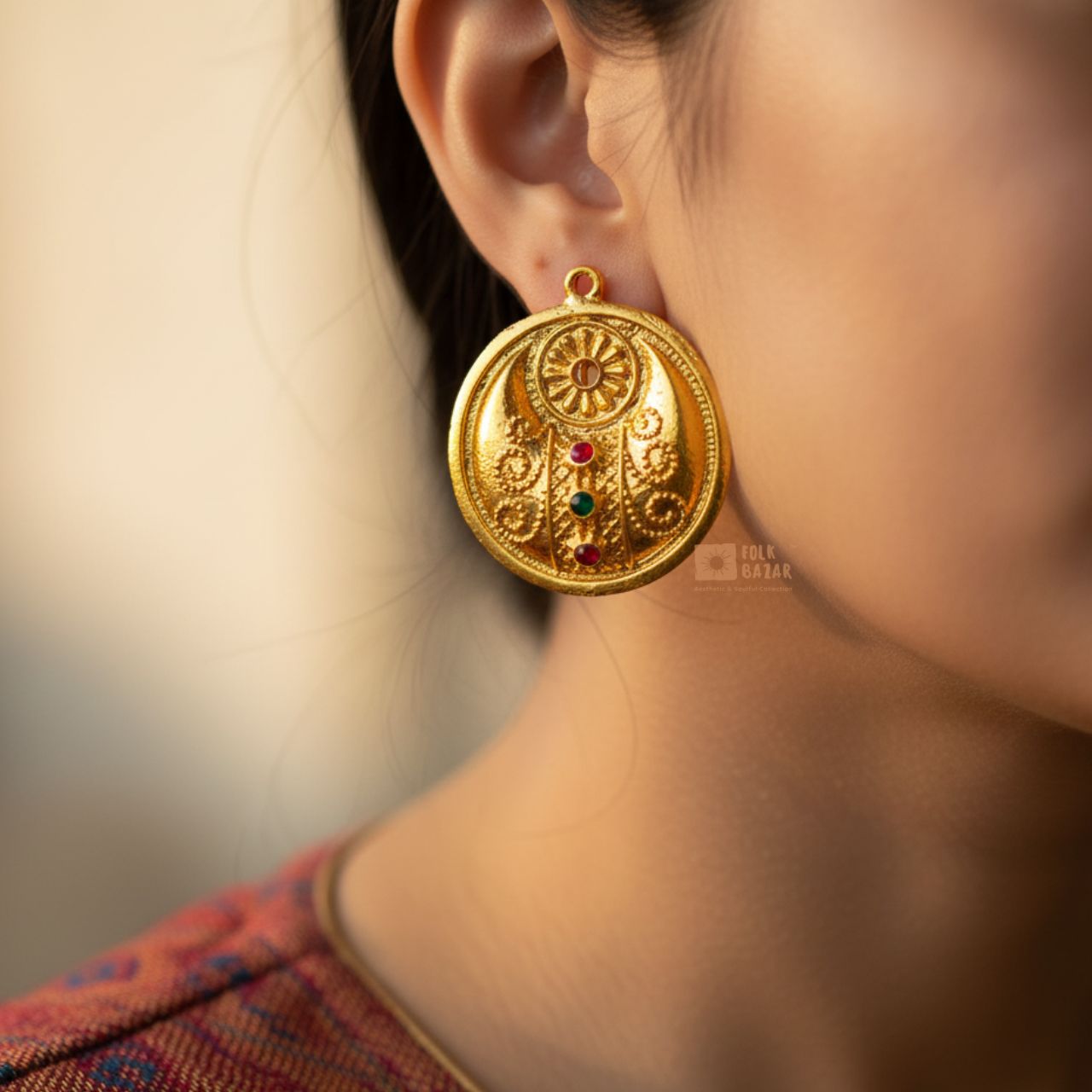 Fine Quality Round Earrings